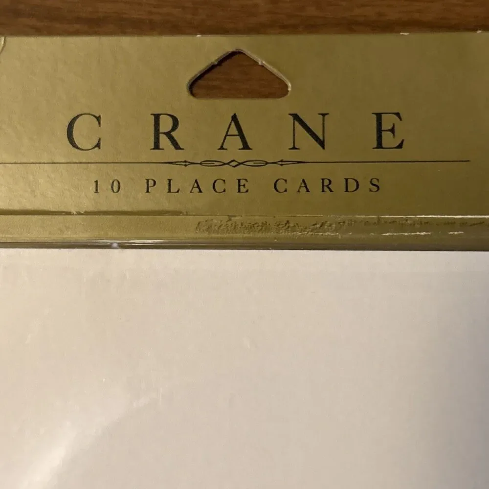 Crane Open Pack Nine (9) Plain White Place Cards